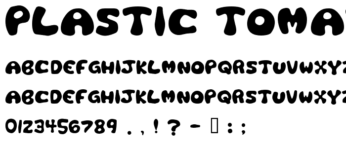Plastic Tomato font